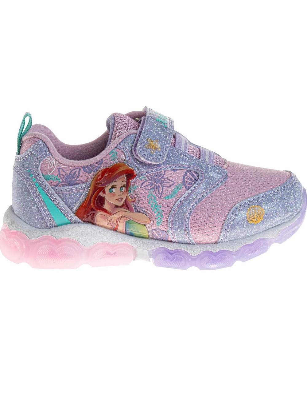 Disney Purple and Teal Ariel Light-Up Kids Sneakers